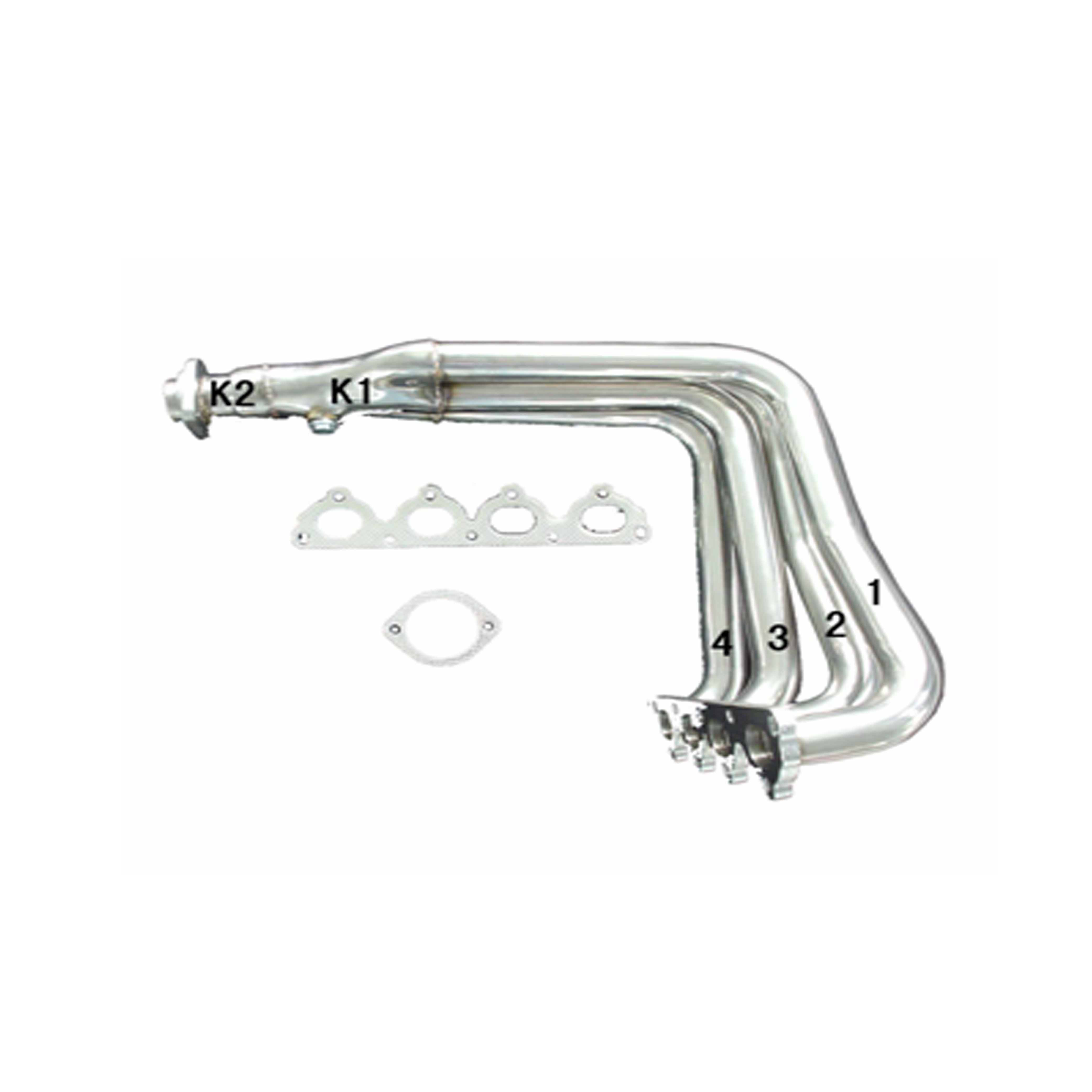 Header for Honda Civic 88-01 Stainless Steel 360 Mirror Polished Exhaust Header